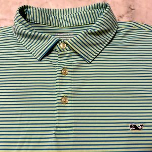 Vineyard Vines On the Go OTG XL Sankaty Polo Green and Blue